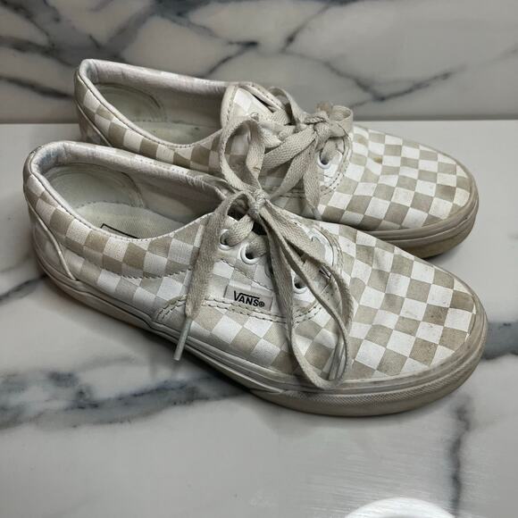 Vans Other - Vans Kids Black Cream White Checkerboard Low Top Lace Up Shoes Sz 3